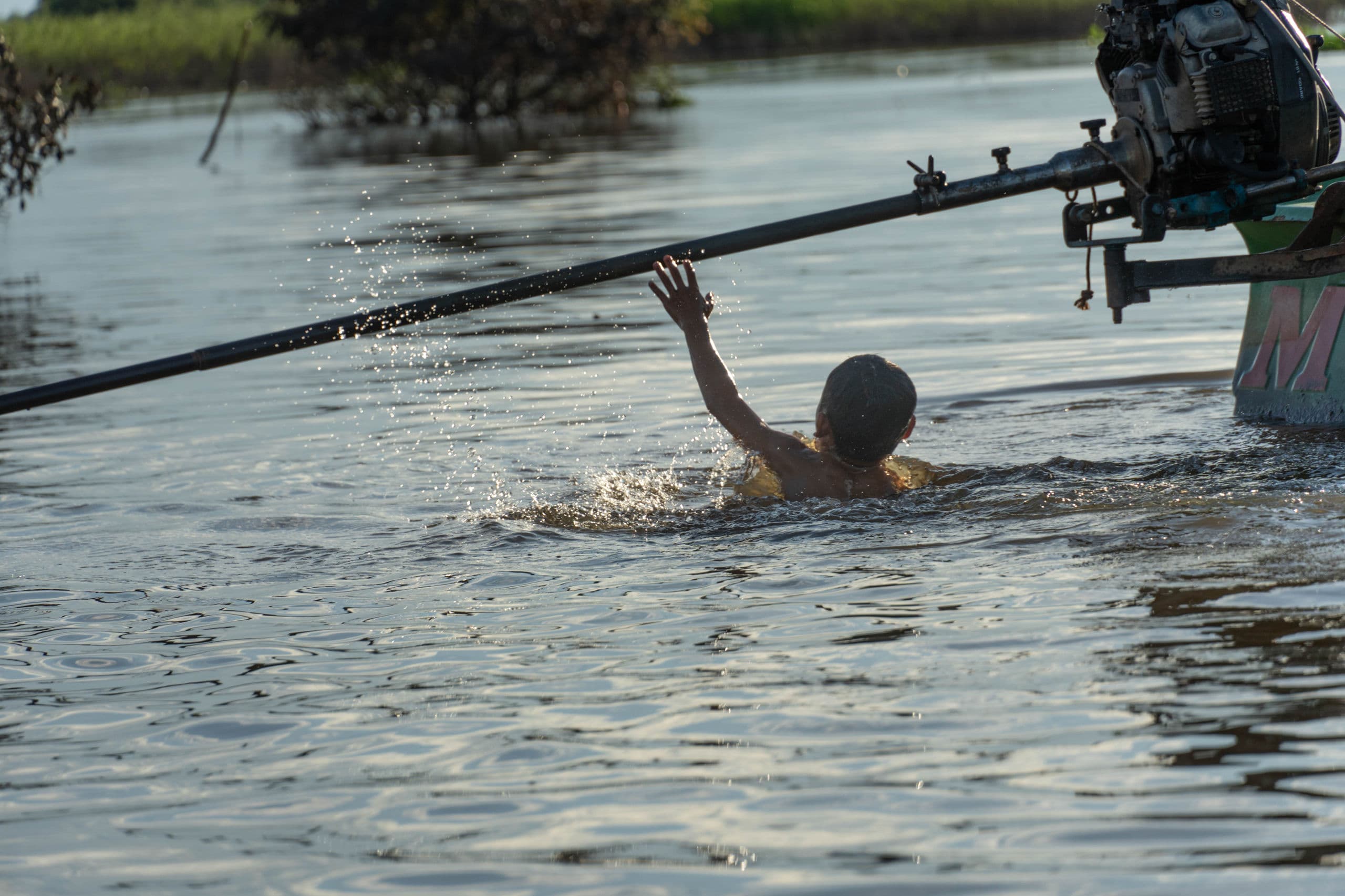 Vietnam and Cambodia — Boy in water
