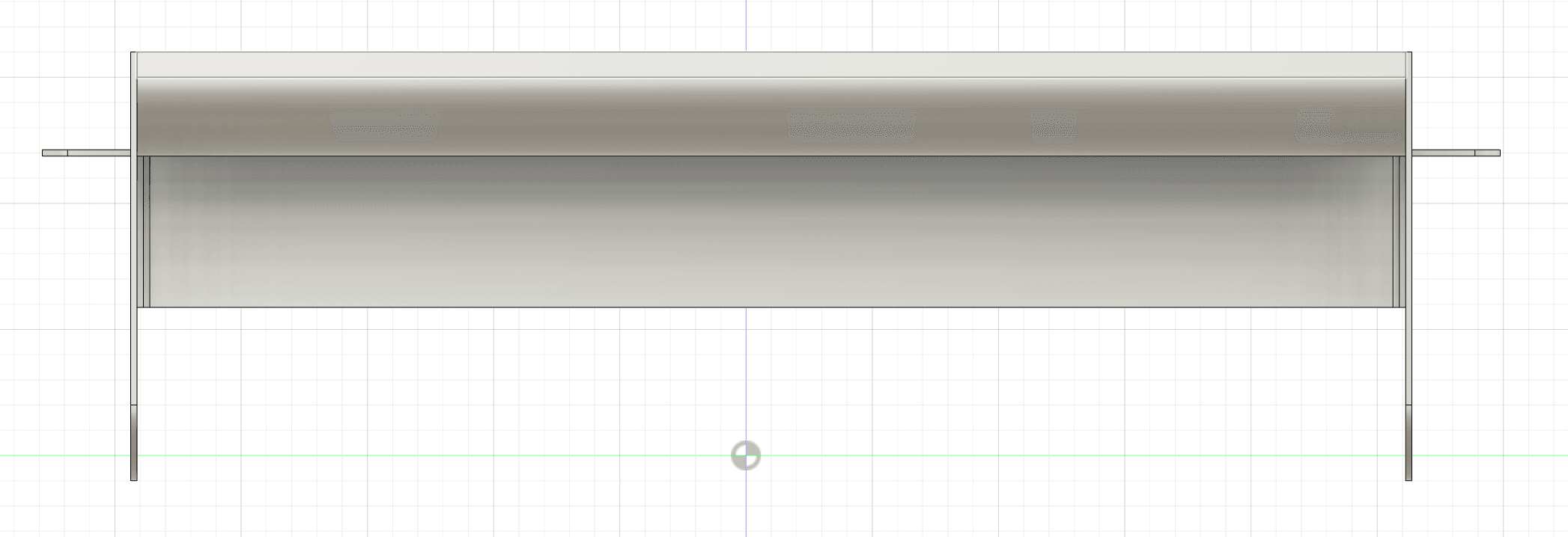 Aluminum bench front elevation