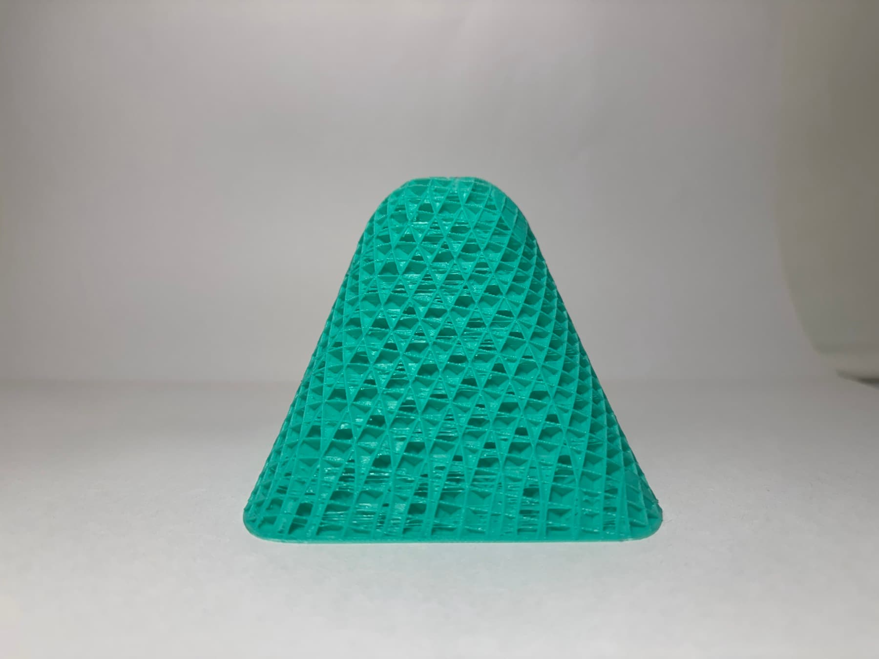 Grasshopper 3D-printed lattice, front view